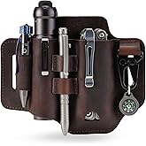 VIPERADE PJ35 Multitool Sheath for Belt, Leather EDC Pocket Organizer for Men, EDC Leather Sheath, EDC Belt Organizer (Brown)