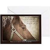 CafePress Horse Sympathy With Nice Words Card Greeting Cards Folded Greeting Card Glossy