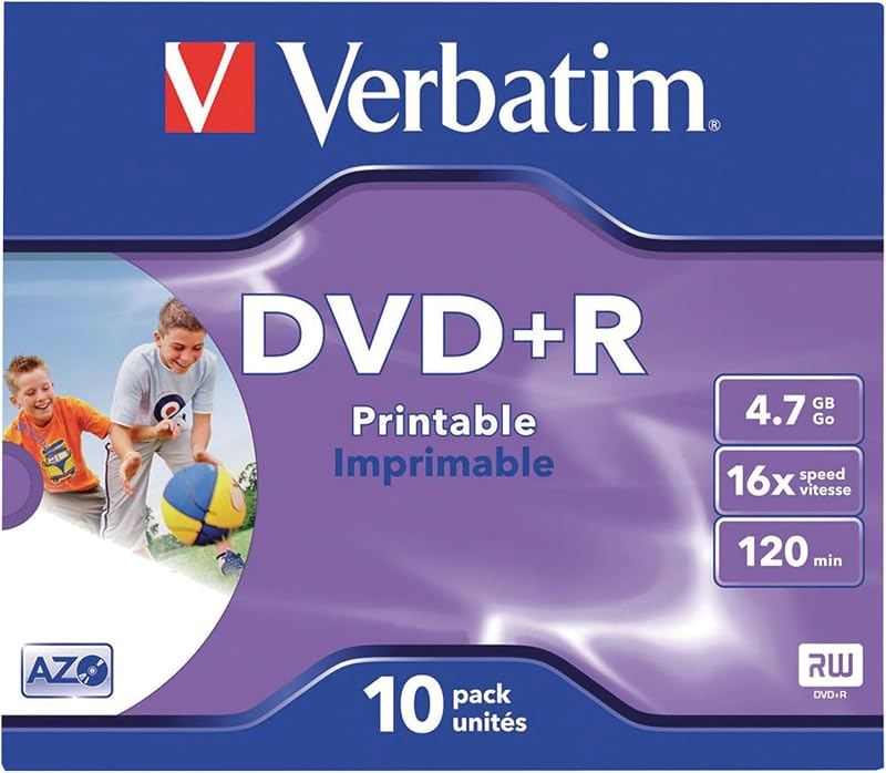 Verbatim 43498 DVD+R 16x Single Layer Non-Print 10 Pack 4.7GB