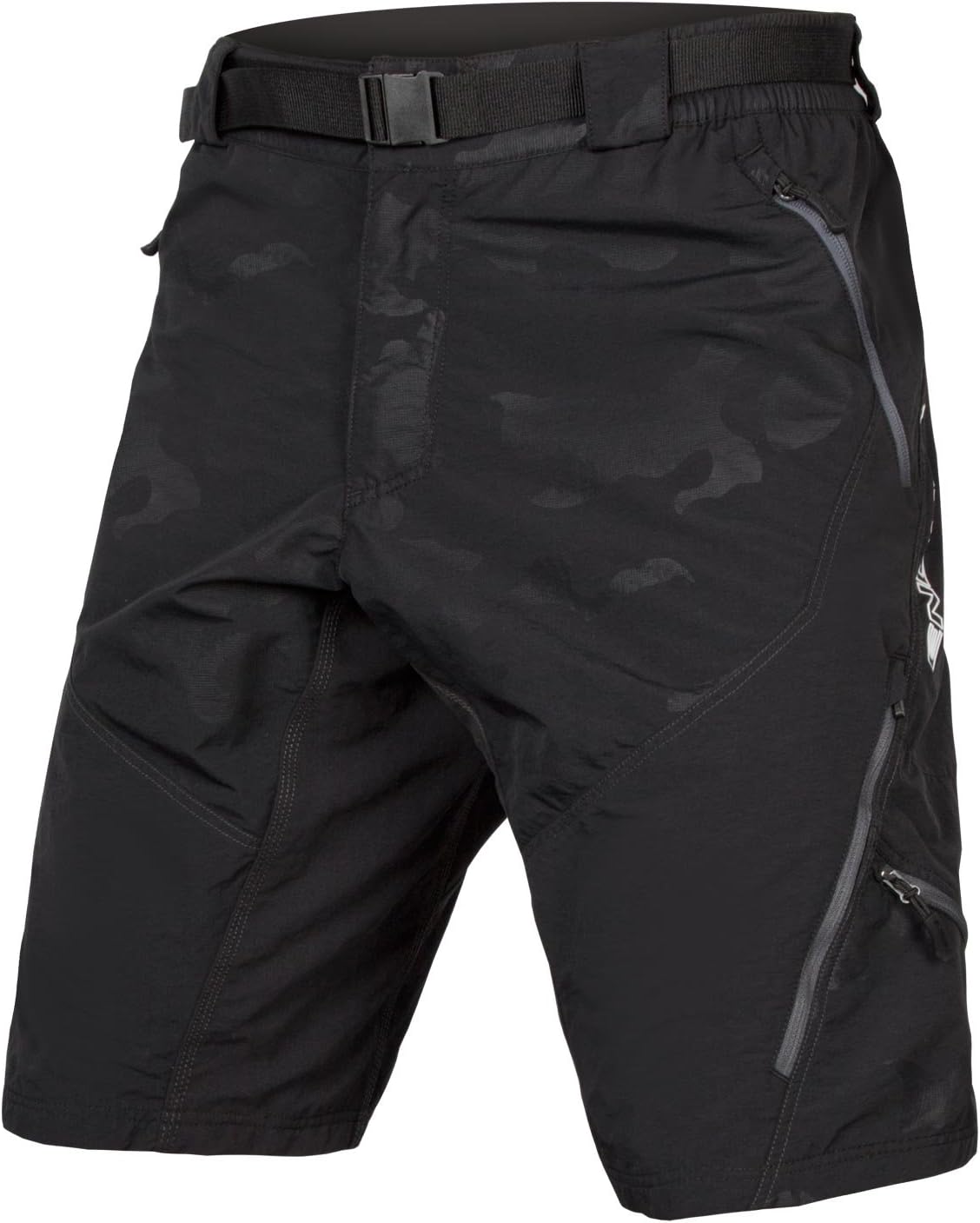 EnduraMens Hummvee Mountain Bike Baggy Cycling Short with Liner Black Camo 2022, Medium