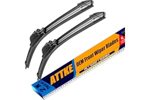 ATTKE OEM Quality Front Windscreen Wiper Blades for Mazda CX-5 13-16/Subaru Legacy 05-09 Outback 05-09/Toyota Corolla 02-08 Nissan Pathfinder 2005-2012 (24″+18″ Front Windshield Wiper Blade Set)