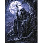 5D Grim Reaper Diamond Art 12x16 Inch Full Drill Diamond Painting Kits for Adults & Beginners - DIY Art Crafts for Relaxation and Home Wall Decor 198A