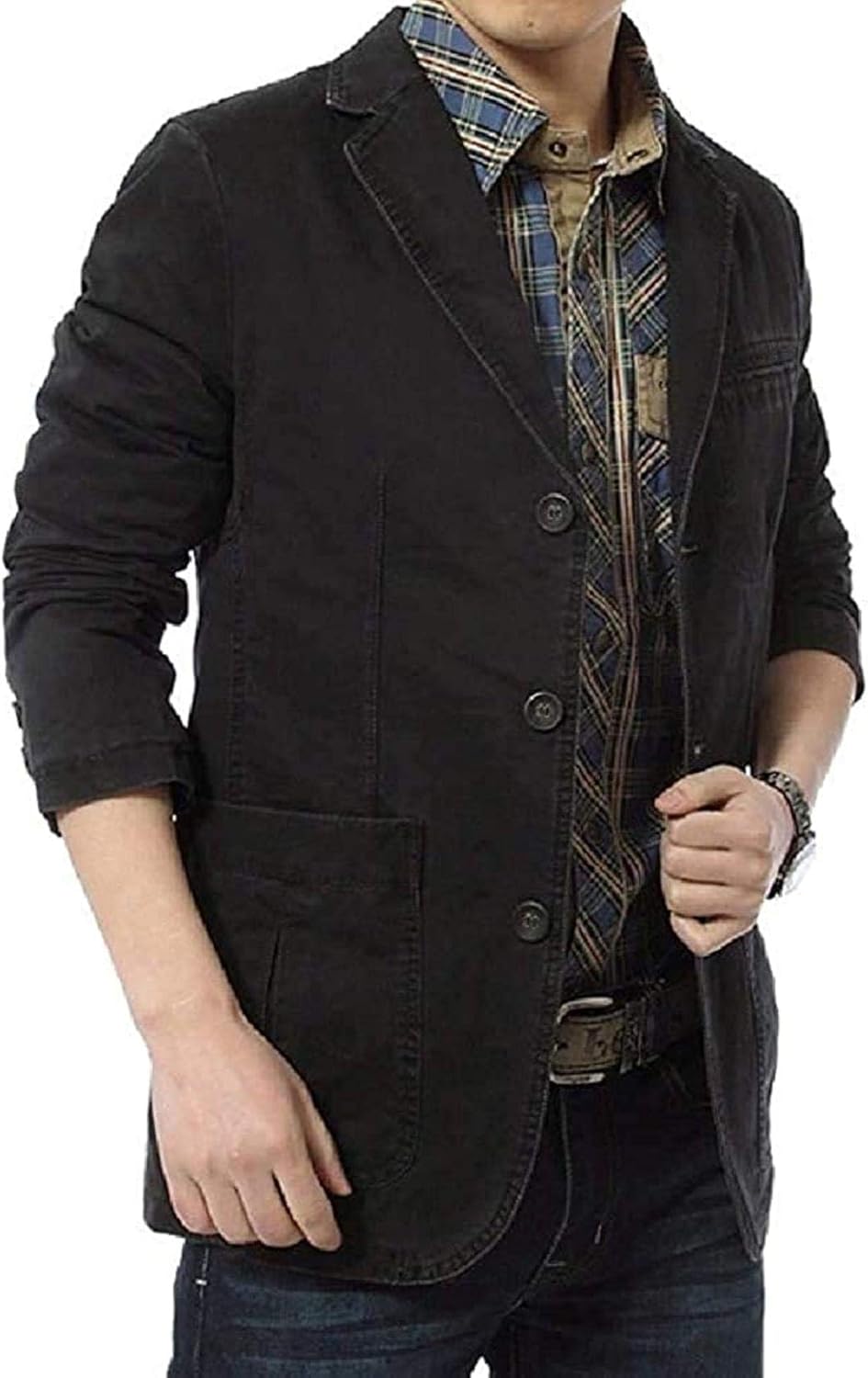 Marshall Darren Mens Plain Autumn Casual Business Cotton Dress Blazer