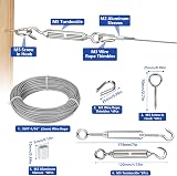 TooTaci Garden Wire Kit 15M 2mm PVC Stainless Steel Cable M5 Turnbuckle view 4