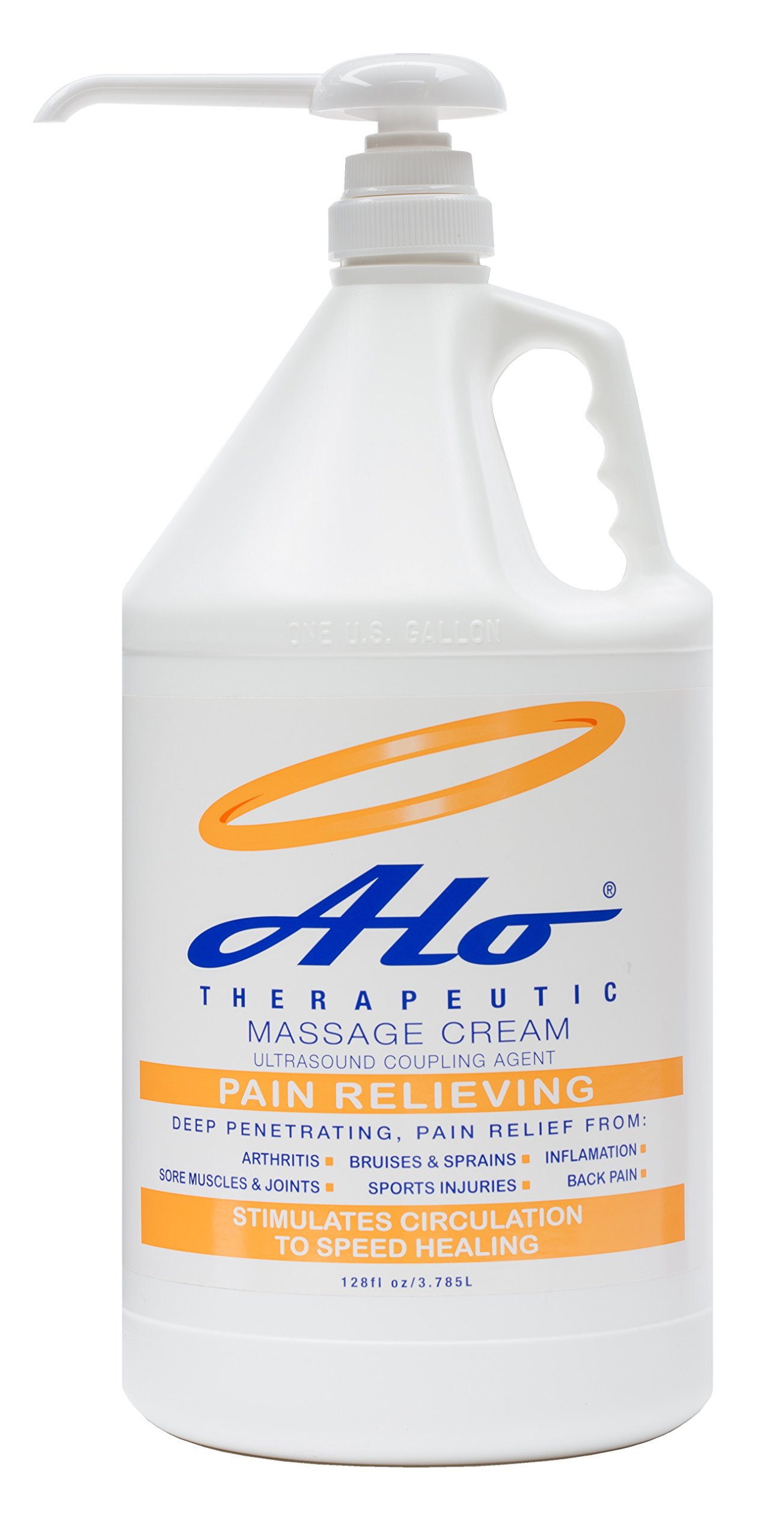 ALO Pain Relief CreamTherapy for Arthritis, Back Pain, Sciatica, Plantar Fasciitis, Tennis Elbow, Sore Muscles & Joints Inflammation -,Acute Pain and Chronic Pain (Gallon with Pump)