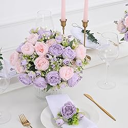 MARTINE MALL 2 Packs Peonies Artificial