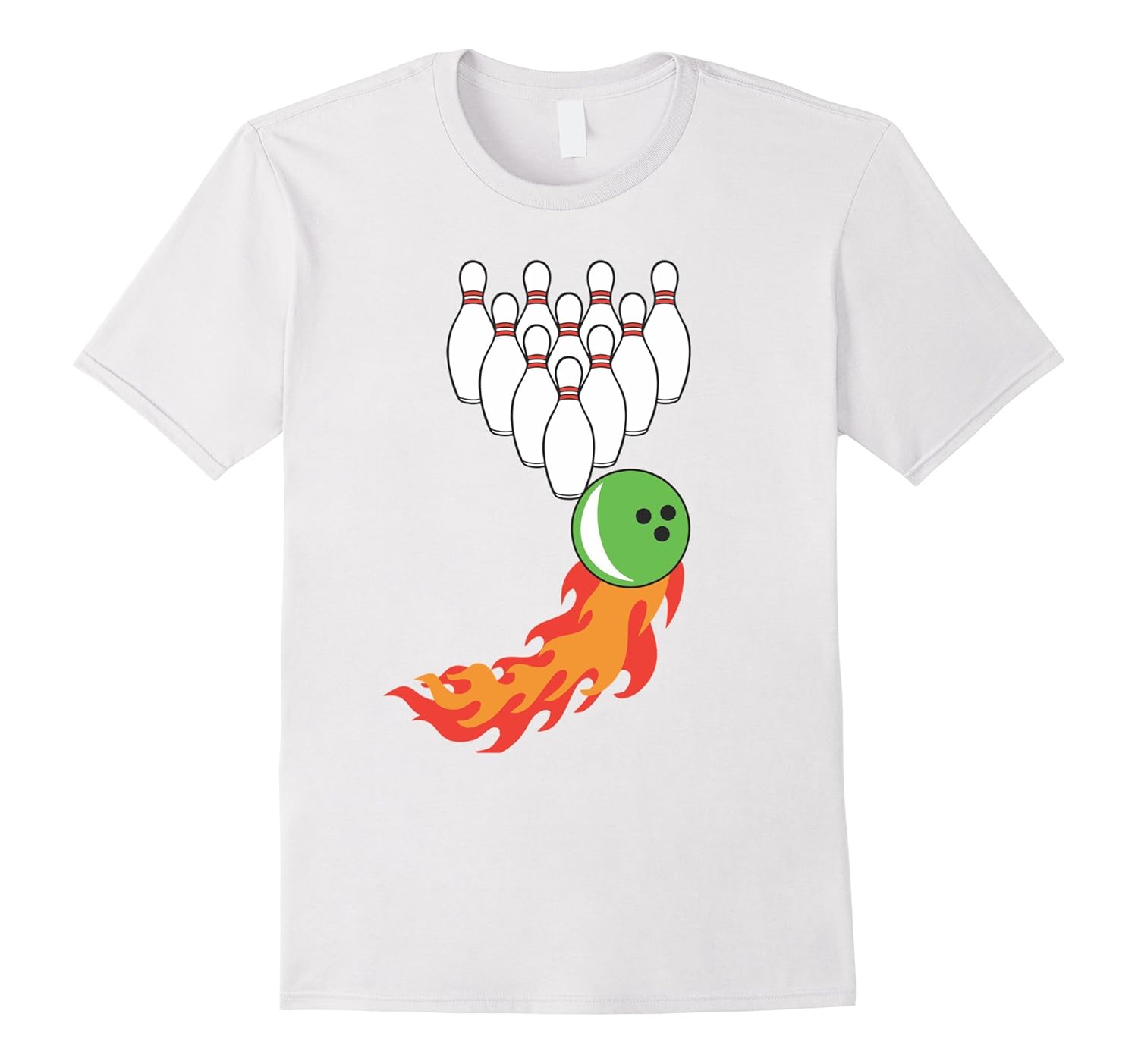 Bowling Flames Cartoon T Shirt Cool Bowling TShirtTShirt Managatee