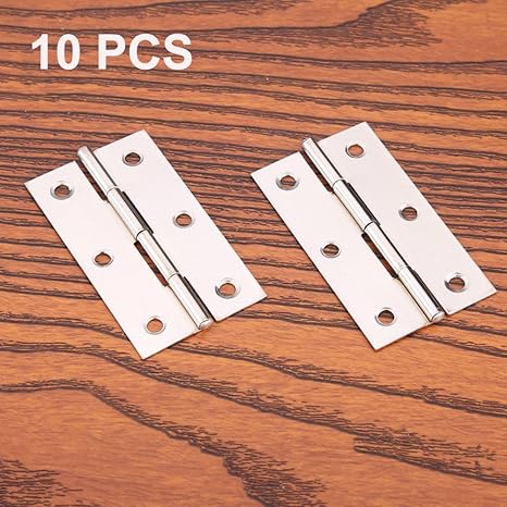 10 pcs acero inoxidable Home muebles Hardware Puerta Bisagra Larga 75
