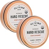 Barrel and Oak - Organic Restorative Hand Rescue, Men's Hand Cream, Moisturizing Balm, Repairs Dry Hands, Heals Cracked Hands
