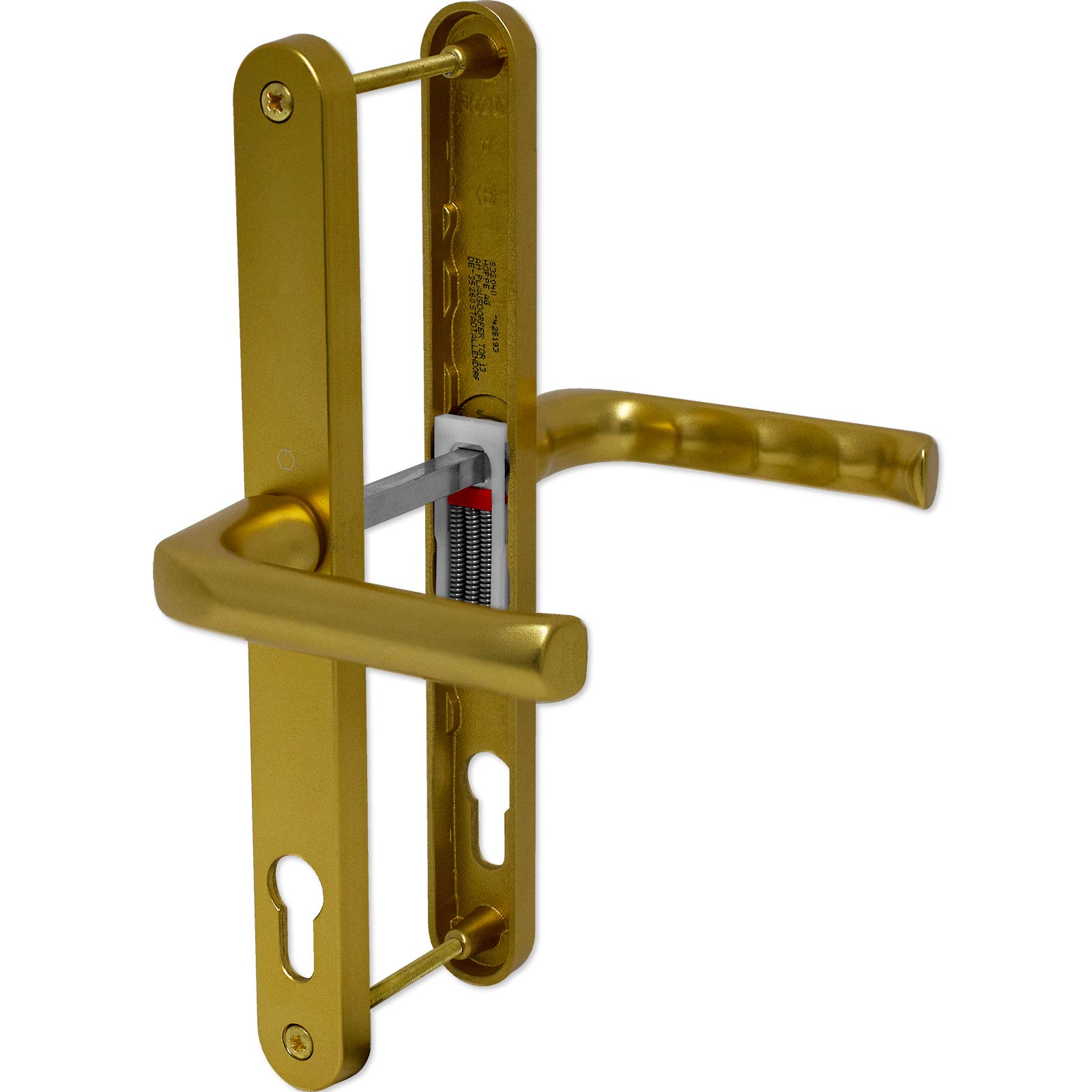 uPVC Door Handle Hoppe London 92PZ 240mm Sprung Double Glazing Pair Gold