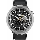 Swatch Big Bold Irony Lacquered Unisex Watch Casual Polymer Black Automatic Waterproof Dark Irony