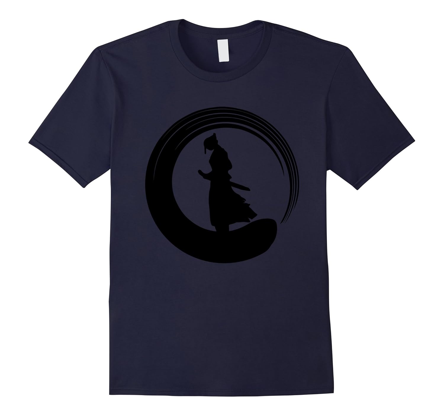 Japanese Calligraphy Samurai warrior Enso Circle T-Shirt-ANZ