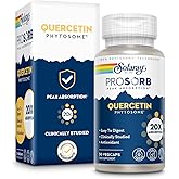 SOLARAY Quercetin Phytosome - 20X Absorption - Easy-to-Digest Antioxidants Supplement for Overall Health Support - Vegan and Made Without Soy - 60-Day Guarantee - 30 Servings, 30 VegCaps