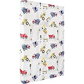 Viviland Toddler Mattress, 38" X 26" Pack N Play Mattress Premium Soft Foam Portable for Pack and Play Topper, Breathable, Comfortable and Stable, Truck Printed Mini Pad for Baby Mattresses