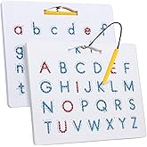 Apfity Magnetic Alphabet Tracing Board, ABC Magnetic Letter Board, Magnets Tablet Drawing Board Preschool Learning Toys for Kids