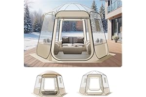 VEVOR Pop up Sports Tent, 8 Sizes Optional Clear Bubble Tent for 1-6 Person, Waterproof Outdoor Pod with Floor Mat & Top Cover, Garden Igloo Dome Tents Camping Shelter for Sports Watching