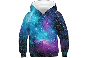 UNICOMIDEA Boys Girls Hoodies Sweatshirts Kids 3D Print Pullover Hooded Fall Winter Clothes for 6-16T
