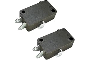 LONYE Basic/Snap Action Switch Replacement for Honeywell V3-19M Round Pin Plunger Microswitch 15A 125VAC(SPDT)(Pack of 2)