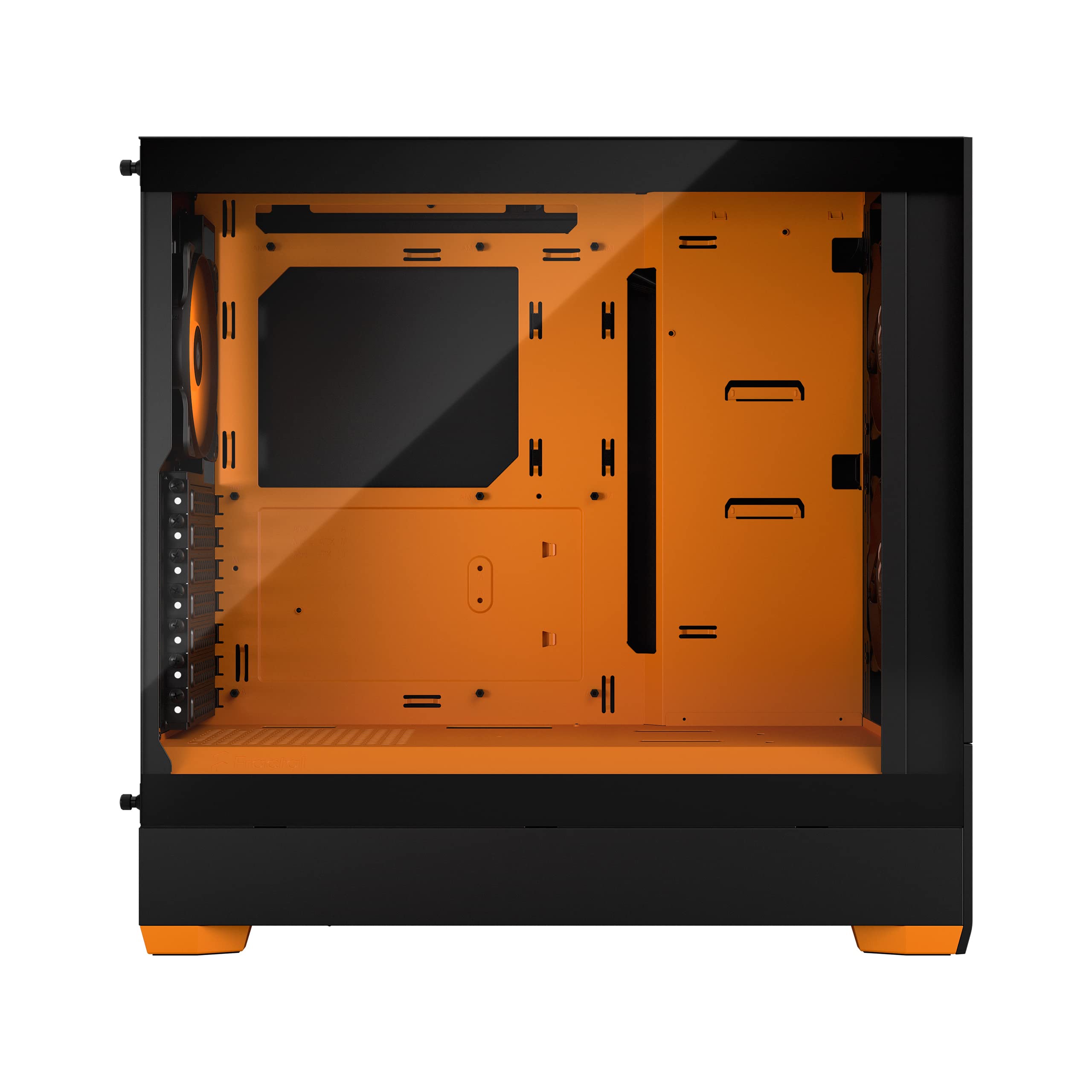 Fractal Design Pop Air Rgb Gaming Case - Interior Layout Showing Motherboard Mounting Area And Cable Management Routing