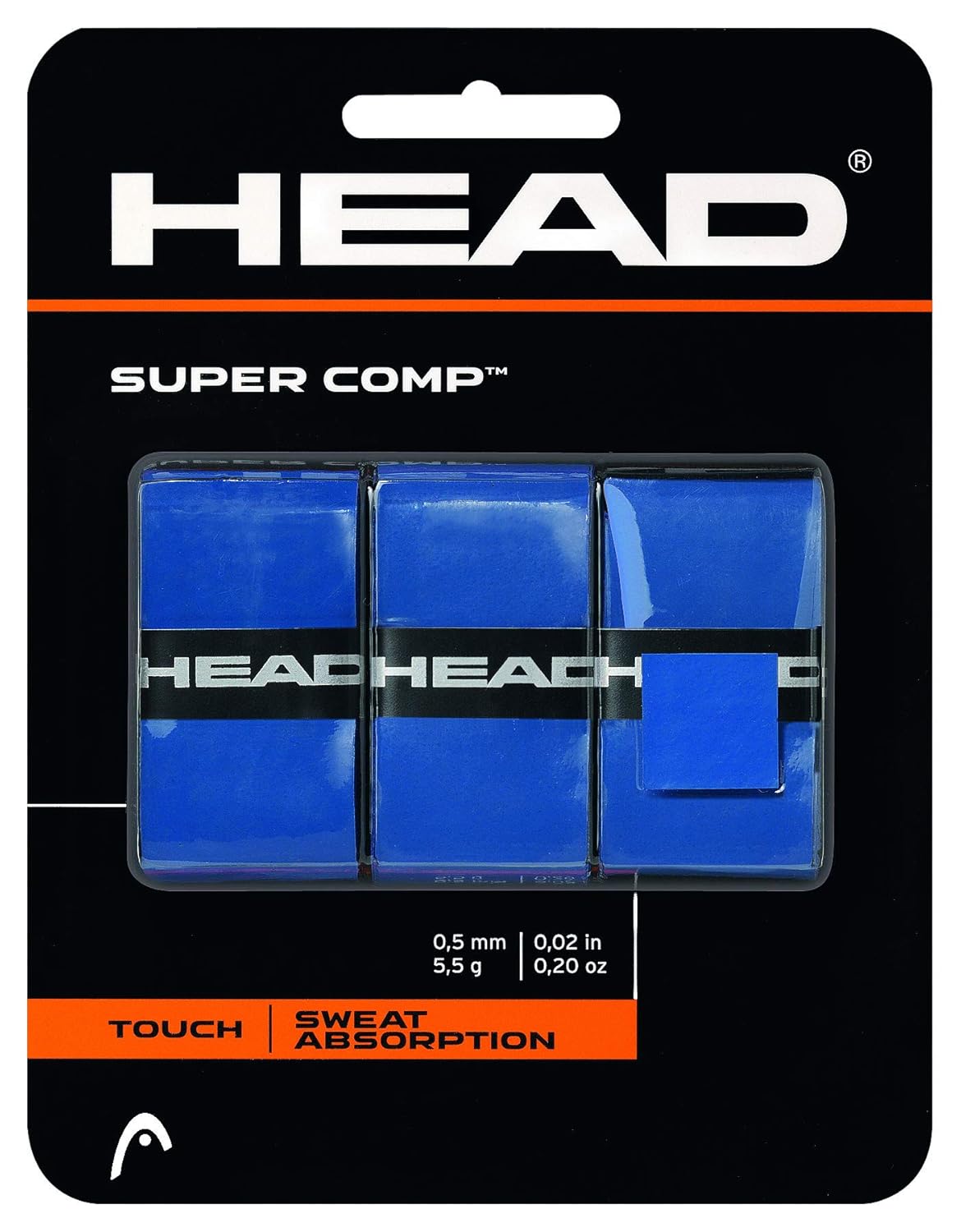 Head Super Comp Overgrip, color negro, tamaño 3 unidades: Amazon.es: Deportes y aire libre