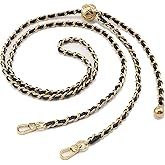 BEAULEGAN Thin Purse Chain Strap Adjustable - Replacement for Small Shoulder Crossbody Bag, 51 Inches Long Black