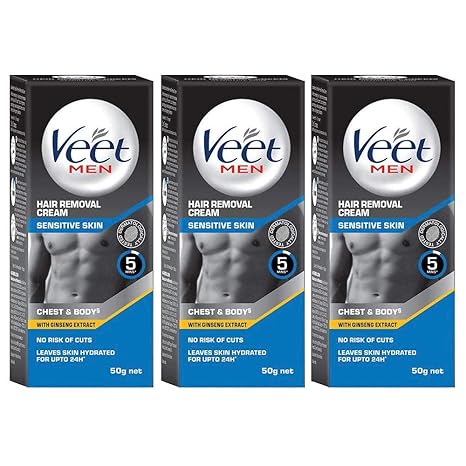 Buy Veet Hair Removal Cream For Men Sensitive Skin 50g Each