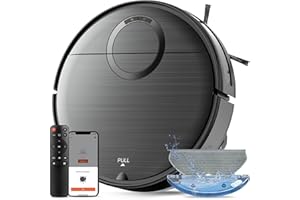 UMMUND Robot Vacuum and Mop Combo, 2 in 1 Mopping Robotic Vacuum Cleaner with Schedule, Wi-Fi/App/Remote, Strong Suction, Self-Charging, Slim, Ideal for Hard Floor, Pet Hair, Low-Pile Carpet