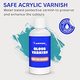 7 Artists Acrylic Varnish Gloss 120ml - Fast Drying Clear Sealant for Painting view 2
