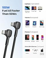 INIU USB C Cable 100W PD Fast Charge 2 Pack 2m Nylon Braided Type C Data Cord view 5