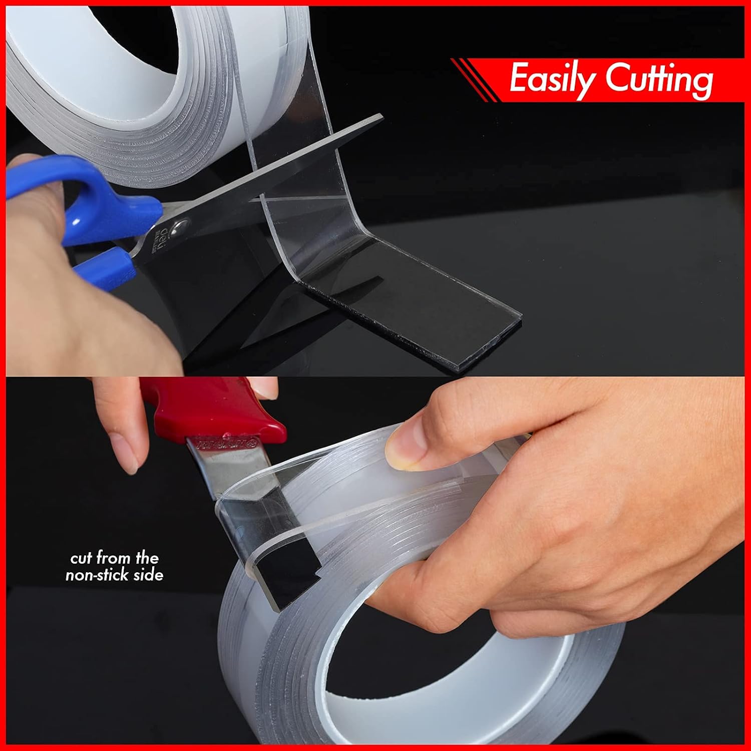 TafoMag!c Double Sided Heavy Duty Nano Tape [1.2IN x 3.28FT], Strong Adhesive Transparent Tape, Home/Office Removable, Washable 2MM Thickness Tape: Industrial & Scientific