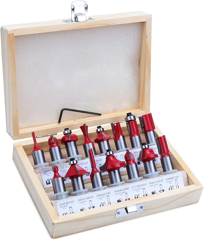 Fraises defonceuse fraises à rainurer supérieures avec caisse en bois