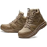 SYLPHID Men Steel Toe Sneakers Women Safety Shoes High top Work Shoe with Air Cushion Lightweight Breathable Puncture Proof