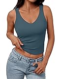 Trendy Queen Womens Tank Tops Double Lined Crop