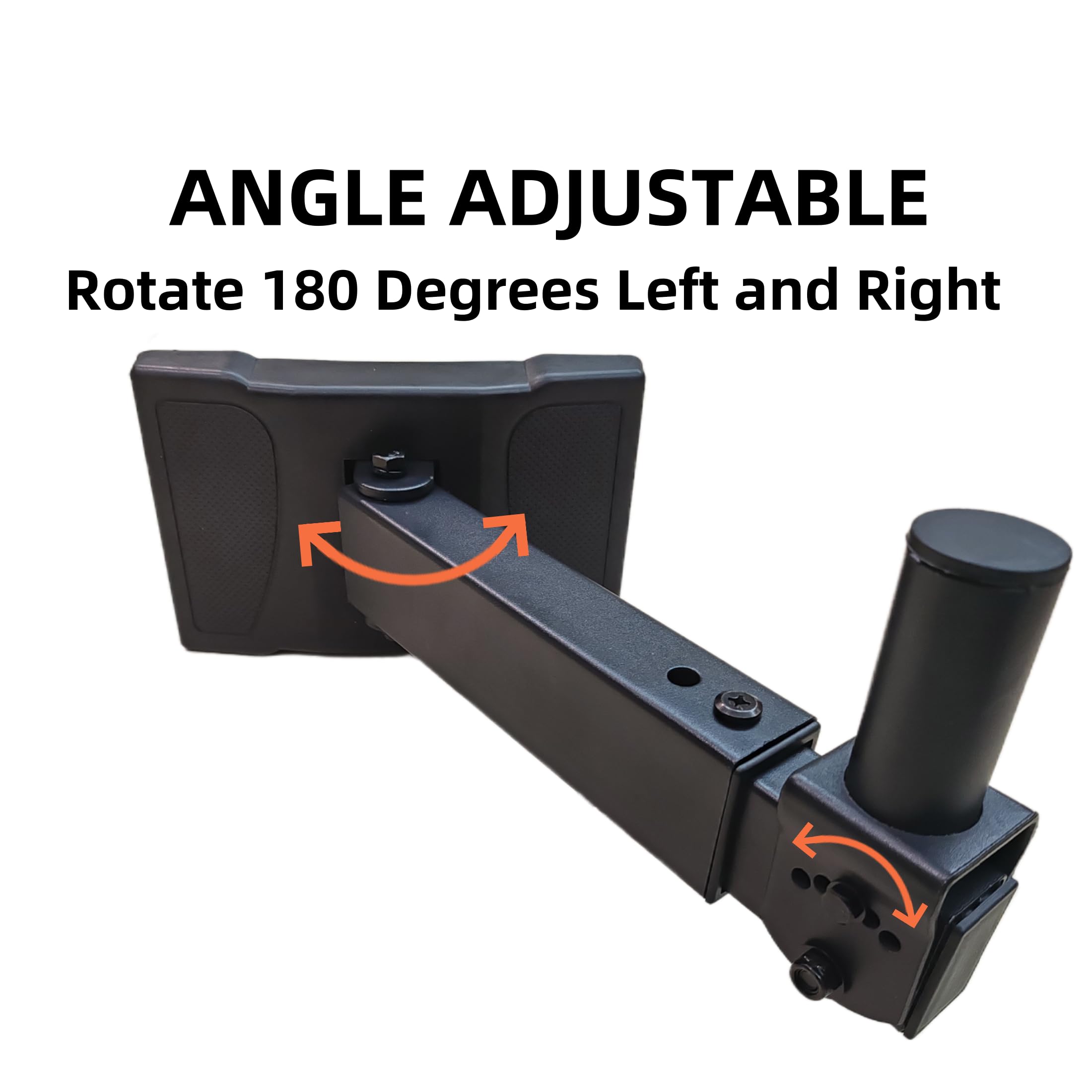 Heavy Duty Adjustable Speaker Mount Brackets - PA Speaker Wall Mount Brackets, Speaker Mounts Holder, Speaker Stand Hold up to 100lbs(2 Packs Black)