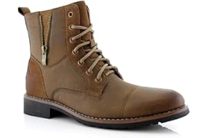 Ferro Aldo Reid MFA808561B Mens Casual Cap Toe Boot Motorcycle Zipper Boots Men