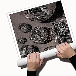 Shiny Disco Ball Print Poster - Vintage Silver