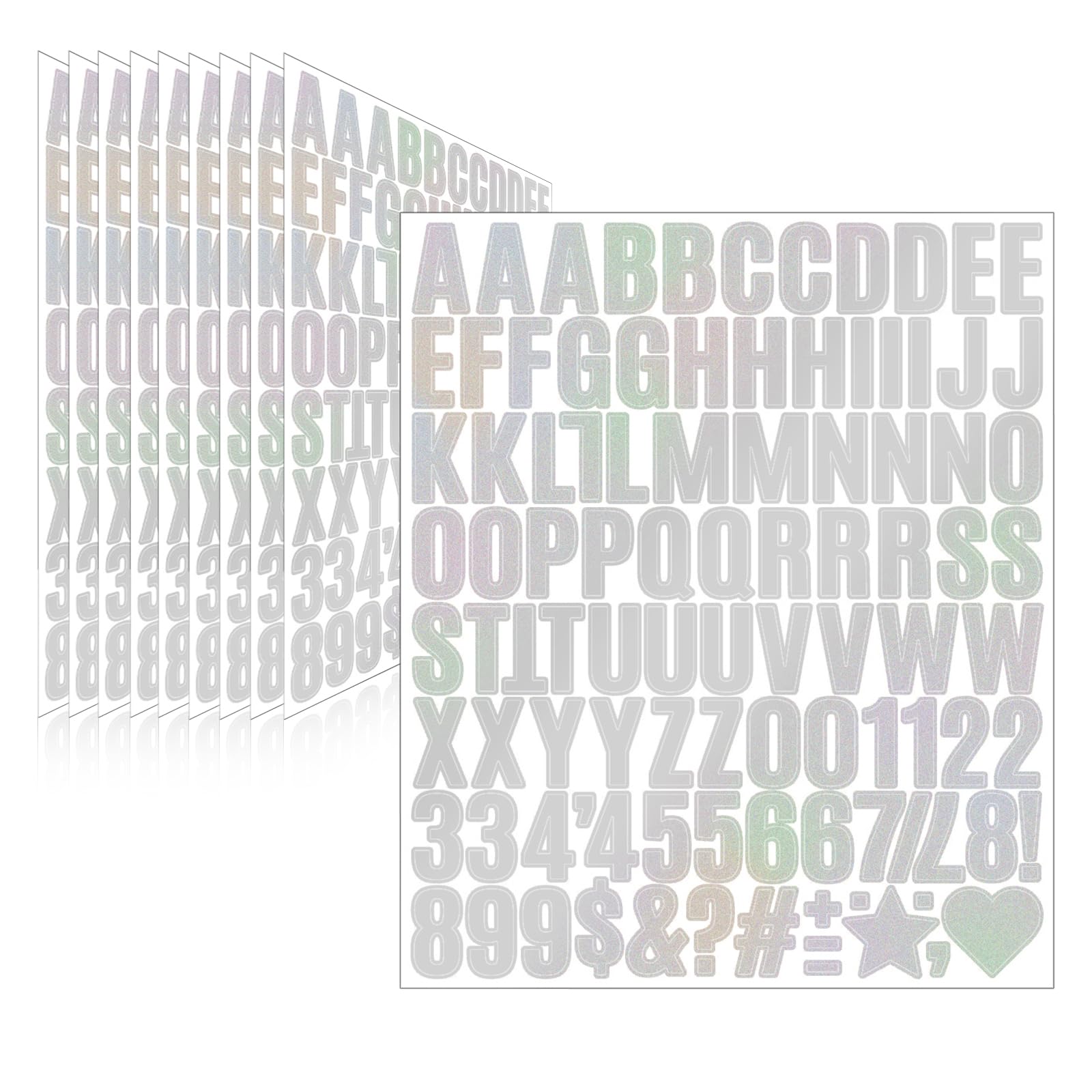 Llewyn 970 Pcs 10 Sheets Letter Stickers,Self