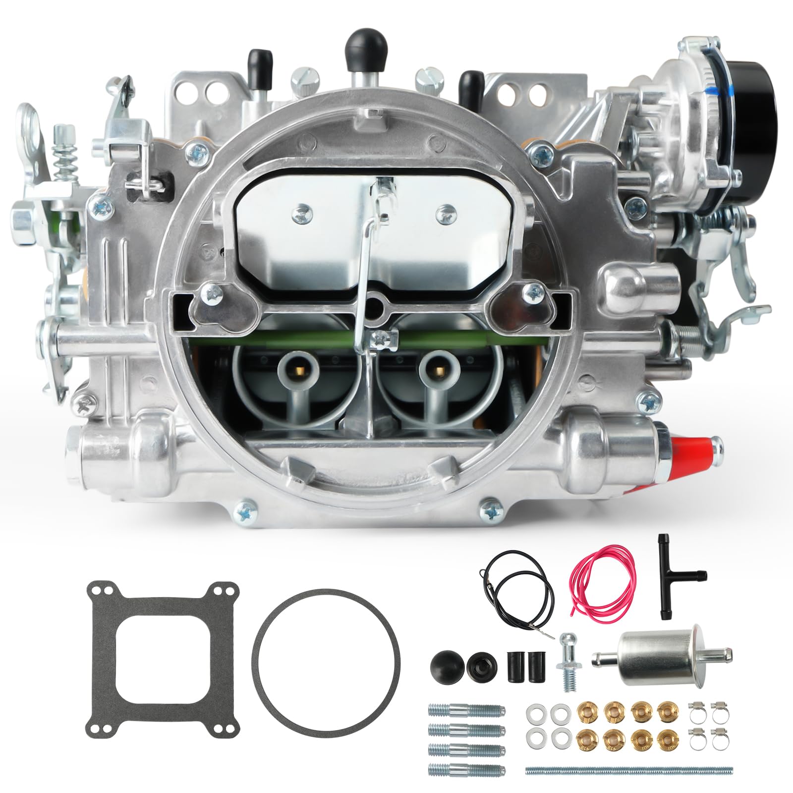 Photo 1 of 1403 Performer Carburetor Replacement for 4 Barrel 500CFM Square Bore Air Valve Secondary Electric Choke