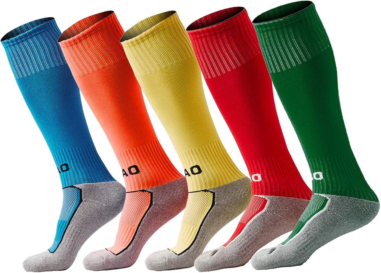 Kids Soccer Socks Youth Football Sock Boys/Girls Knee High Cotton Towel