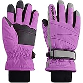 Azarxis Kids Children Ski Gloves Winter Snow Gloves Waterproof Winter Warm Glove for Snowboarding, Sledding