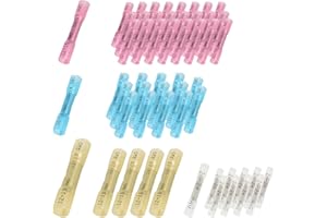50PCS Heat Shrink Butt Connectors Kit 22-10 AWG,Waterproof Crimp Splice Terminal for Auto Repair, Marine Connector for 22,20,