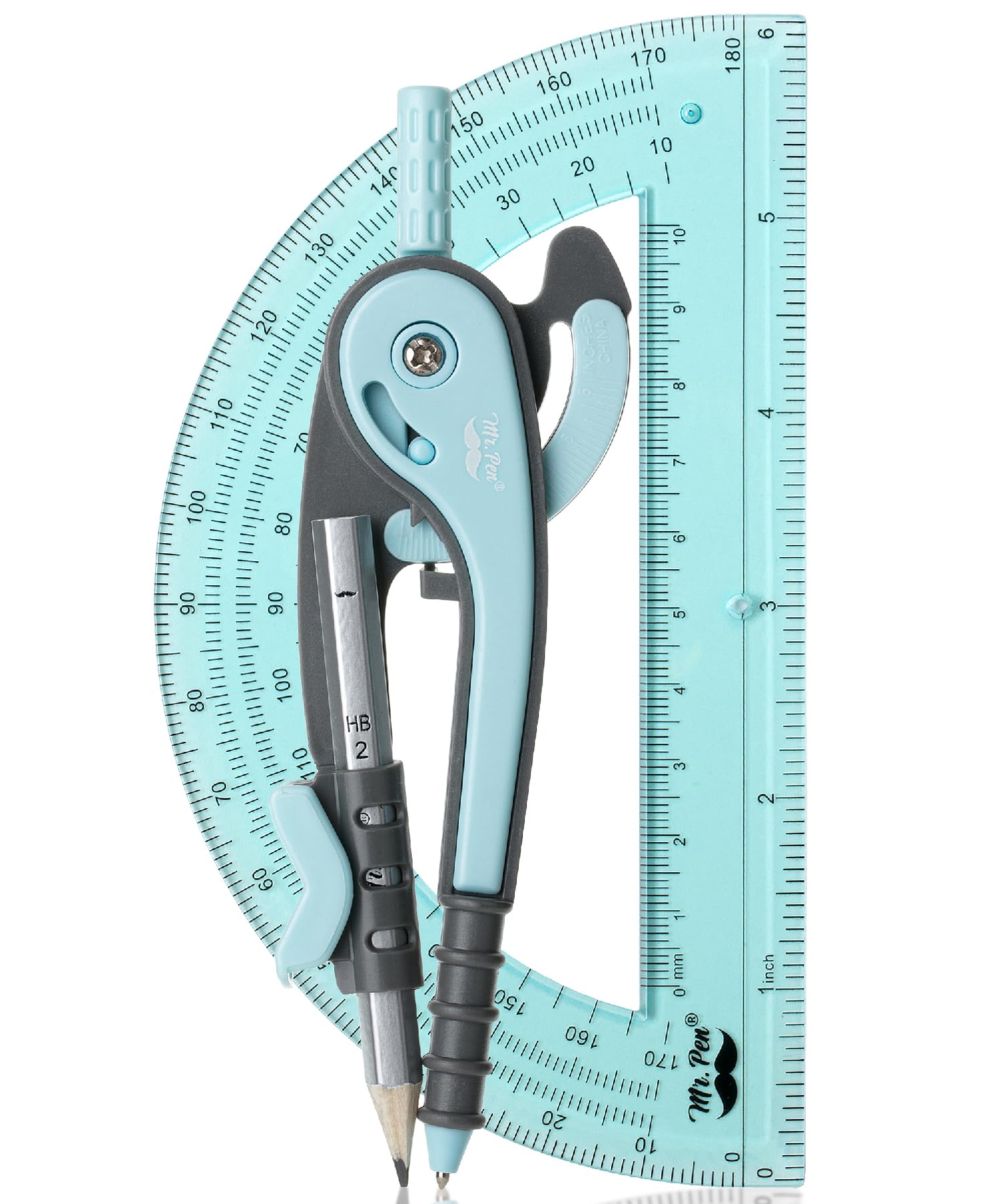 Mr. Pen- Compass and Protractor Set, Math Compass