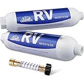 Caravista RV Water Filter - Inline Water Filter with Flexible Hose Protector - NSF & ANSI 42 Certified - Camping Essentials for Reducing Odors, Bad Taste, Chlorine and Rust(2 Pack)