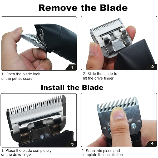 5PCS 10 BLADES DOG GROOMING REPLACEMENT BLADES COMPATIBLE WITH ANDIS PET CLIPPER/OSTER A5/WAHL KM SERIES DOG CLIPPER,CERAMIC BLADE & STAINLESS STEEL BLADE, SIZE :#10+30+40+5FC+4FC