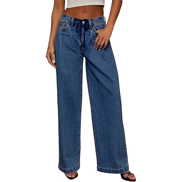 Amazon.com: YJWUK jeans for women trendy Solid Color Denim