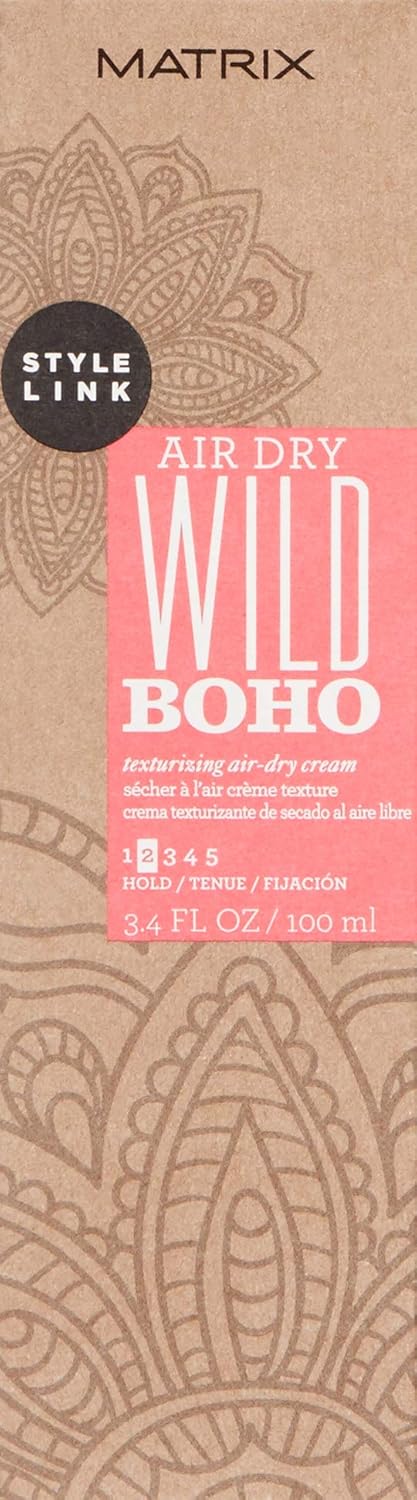 MATRIX Style Link Wild Boho Texturizing Air-Dry Cream | Texturizes & Enhances Natural Shape of Hair | For Fine Hair | 3.4 Fl. Oz.: Premium Beauty