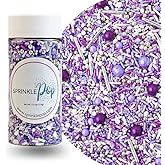 Perfectly Purple Sprinkle Mix| Made in USA By Sprinkle Pop| Monochromatic Mix Of Rich Purples| Purple White Sprinkles For Dec