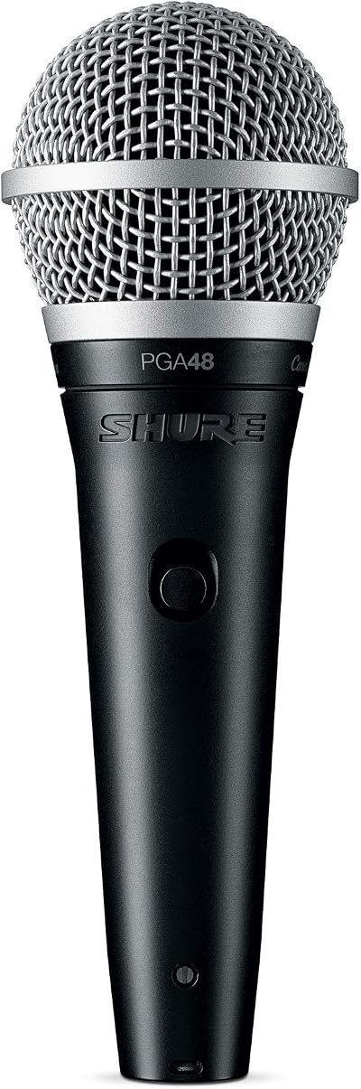 Shure PGA48-XLR-E Dynamic Vocal Microphone with Cable and Stand Adapter