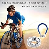 Gunwon 2 Pcs Bicycle Spoke Wrench Tool 6 in 1 Spoke Key Set Silver Blue view 5