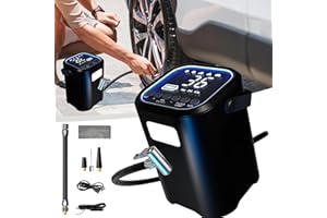 FILOYER Never Go Flat Tire Inflator Portable Air Compressor, Air Compressor, Portable Air Compressor, Air Compressor Car Accessories Auto Tire Pump 100psi With Led Light Digital Air Pump For Car Tires (1Pcs)